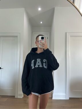 GAP Black Logo Oversized Hoodie